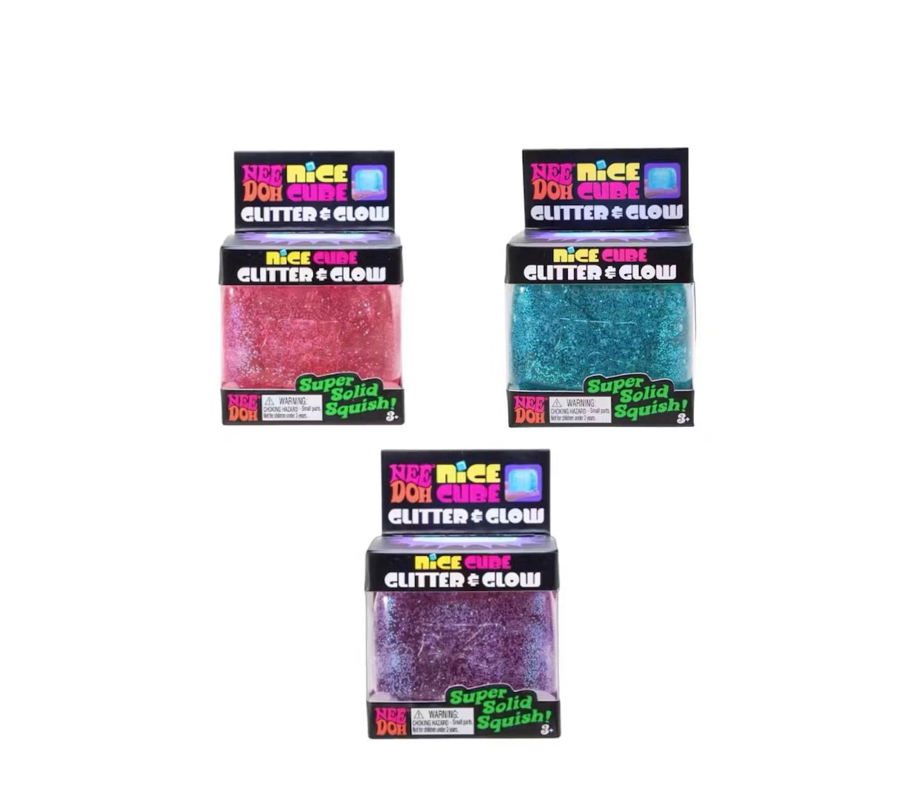 Nice GLITTER & GLOW Cube Squishy